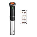 InkSous WIFI 2.4G Sous Vide Cooker 1000W Immersion Circulator with APP 14 Recipes,Alarm,Calibration & Timer, 3D Water Fast Heating Ultra-Quiet Sous Vide Machine ISSV-200-W