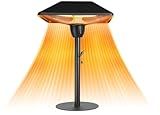 Star Patio Electric Patio Heater, 1500W Outdoor Tabletop Heater, IP44 Waterproof and Tip-over & Overheating Protection, Infrared Heaters, Classic Sandy Black, STP1566-DT2025N2