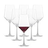 ZWIESEL GLAS Pure Cabernet Red Wine Glass (Set of 6), Graceful Wine Glasses for Red Wine, Dishwasher-Safe Tritan Crystal Glasses, Made in Germany (18 Ounce)