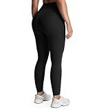 Aoxjox High Waisted Workout Leggings for Women Tummy Control Buttery Soft Yoga Metamorph Deep V Pants 26" (Black, Small)