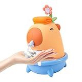 Ipalmay Capybara Automatic Soap Dispenser - Cute Kids Touchless Foam Soap Dispenser, IPX7 Waterproof USB Rechargeable Hand Sanitizer‌ Sensor Dispensers 9.5oz, Boys Girls Toddlers Birthday Gift, Brown
