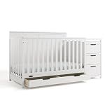 Graco Hadley 5-in-1 Convertible Crib & Changer, White