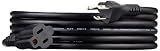 Amazon Basics Extension Cord, 10 Ft, 3 Prong Outlet Extender, Indoor, 13 Amps, 125V, Black