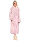 PAVILIA Premium Womens Plush Soft Robe, Sherpa Bathrobe, S/M Light Pink