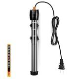 Orlushy Submersible Aquarium Heater, Adjustable Fish Tahk Heater with Free Thermometer Suitable for Marine Saltwater and Freshwater