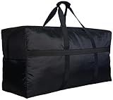 HaoHakka Extra Large Storage Duffle Bag for Travel, Big Foldable XL Duffle Bag for Traveling - Black