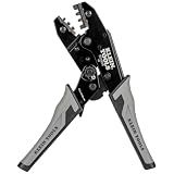 Klein Tools 3010CR MC4 Solar Ratcheting Crimper for 10-14 AWG Stranded Copper Wire PV Connectors