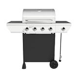 Nexgrill Propane 4-Burner Gas Grill, Side Burner and Stainless Steel Lid