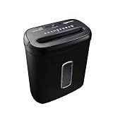 Amazon Basics 8-Sheet High Security Cross Cut Paper and Credit Card Shredder with P-4 Security, Auto Shut-off, Black