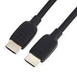 Amazon Basics HDMI 2.1 Cable, 8K@60Hz 4K@120Hz Ultra High Speed, 48Gbps, 6 Feet, Compatible with PS5/Xbox/TV/Monitor, Black