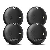 Esky Bluetooth Tracker Tag-4 Pack, Smart Luggage Tracker Compatible with Apple Find My APP (Only for iOS, Not for Android), Key Finder and Item Locator for Luggage, Backpack, Suitcases, Pets, Wallet