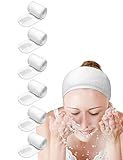 EUICAE Spa Headband, 6 Pack White - Non-slip Stretchable Washable Makeup Headband for Face Wash Facial Treatment, Fits All, Workout, Yoga, Gym, Salon, Home Use