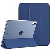 MoKo for iPad (A16) 11th Generation Case 11 Inch 2025, iPad 10th Generation Case 10.9 Inch 2022, Slim Stand Hard PC Translucent Back Shell Smart Cover, Support Touch ID, Auto Wake/Sleep, Navy Blue