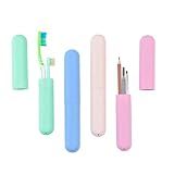 Muslih 4 Pack Toothbrush Travel Case, Toothbrush Holder with Ventilation Holes, for Travel, Home, Business, School, Camping