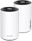 TP-Link Deco AXE5400 Tri-Band WiFi 6E Mesh System(Deco XE75 Pro) - 2.5G WAN/LAN Port, Covers up to 5500 Sq.Ft, Replaces WiFi Router and Extender, AI-Driven Mesh, New 6GHz Band, 2-Pack