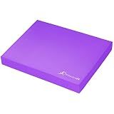 ProsourceFit Exercise Balance Pad – Large Cushioned Non-Slip Foam Mat & Knee Pad for Fitness, Stability Training, Physical Therapy, Yoga 15"x19", Purple