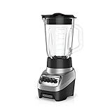 BLACK+DECKER PowerCrush Countertop Blender, 6-Cup Glass Jar, For Smoothies and More, Stainless Steel Blade, 4 Speed Settings to Puree, Crush Ice, Chop, Dice, and Pulse, Dishwasher Safe, 700W Motor