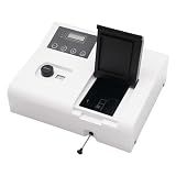 Visible Spectrophotometer 50-1020nm, Digital Visible Spectrophotometer with ±2nm Accuracy, Tungsten Spectrophotometer with Backlit LCD for Water Quality Testing, Scientific Research, Teaching Lab