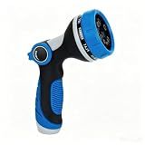 Garden Hose Nozzle with Adjustable 10 Spray Patterns, Thumb Control Ergonomic Hose Sprayer Nozzle, High Pressure Hose Nozzles for Lawn & Plant Watering,Washing Cars & Pet Bathing,Leak-Proof Design