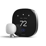 ecobee Smart Thermostat Premium with Smart Sensor and Air Quality Monitor - Programmable Wifi Thermostat - Works with Siri, Alexa, Google Assistant, Black