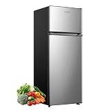 Upstreman 7.7 Cu.Ft. Refrigerator with Freezer Double Door Refrigerator