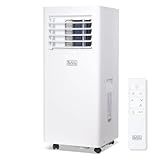 BLACK+DECKER Portable Air Conditioner, 8,500 BTU for Rooms Up To 350 Sq. Ft., Portable AC with Full Function Remote Control & Window Kit, BPACT05SM, White
