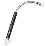 VEHHE Candle Lighter, Electric Rechargeable Arc Lighter with LED Battery Display Long Flexible Neck USB Lighters for Light Candles Gas Stoves Camping Barbecue