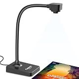 USB Document Camera for Teachers,Manual Focus Webcam with Mic,Fold for Mac/Windows/Chromebook