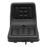 Universal Tractor Seat Replacement, Compact High Back Lawn Tractor Seat Cushion Stool Chair Replacement, 14.17x13.78x11.81 Inch Slidable Black Tractor Seat