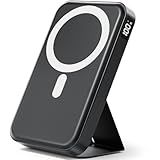 Gxorul for Magsafe Power Bank, 10000mAh Wireless Portable Charger with Foldable Stand, 20W PD Fast Charging, Travel Essential for Magsafe Battery Pack, Compatible with iPhone 17/16/15/14 Series