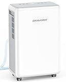 Dravonic 2000 Sq. Ft Dehumidifier for Basement, 30 Pint Dehumidifiers for Home, Bedroom and Bathroom, 3 Modes Dehumidifier with Drain Hose, Smart Humidity Control, 24H Timer, Child Lock (White)