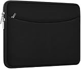 Laptop Sleeve Case 14 inch, Shockproof Protective Laptop Cover Briefcase Carrying Computer Bag with Accessory Pocket Portable Computer Sleeve for 14" MacBook, HP, Dell, Lenovo, Acer, Black