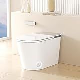 BAYTINA Smart Toilet, One Piece Toilet with Bidet Built in, Modern Tankless Toilet with Heated Toilet Seat, Bidet Warm Water, Dryer, Auto Toilet Flushing, Foot Sensor Operation