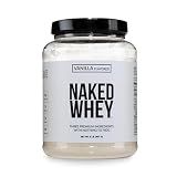 NAKED Whey Vanilla Protein Powder - Only 3 Ingredients - Grass Fed Whey Protein Powder, Vanilla Flavor, and Organic Coconut Sugar, NSF Certified, No GMO, No Soy, and Gluten Free - 24 Servings