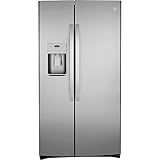 GE GSS25IYNFS 36" Side by Side Refrigerator with 25.14 cu. ft. Total Capacity Showcase LED Lighting and Hidden Hinge in Stainless Steel