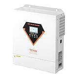 VEVOR Hybrid Solar Inverter, 3500W, All in One Pure Sine Wave Power Inverter Charger, 24V DC to 220/230V AC, with Built-in 100A MPPT Solar Controller, for Off-Grid System Lead Acid Lithium Battery