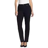 Gloria Vanderbilt womens Amanda Classic High Rise Tapered Jean, Black, 4 Short