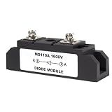 MAKERELE MD110A-16 (100A) Solar Diode， 1600V Peak Voltage Anti-Reverse Blocking Diode， Unidirectional in-Line Diode Module for Photovoltaics, Battery, Trailer, Car(1 Pack)