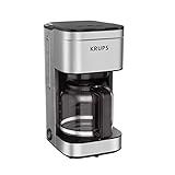 KRUPS Newer Model Drip Coffee Maker, 10-Cup, Silver