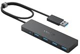 Anker USB Hub 4 Ports, Multiple USB 3.0 Hub, USB Splitter for Laptop, Extender for A Port Laptop, PC, Desktop and More [Charging Not Supported](2ft USB-A)