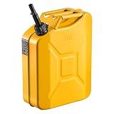 VEVOR Metal containers with Spout and Handle,Yellow 20 L