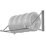 VEVOR Wall Mounted Folding Tire Rack, 32" - 48" Adjustable Tire Rack, Q235 Heavy-Duty Steel Tire Storage Rack for R14-R20 inch Standard Tires, Max 300lbs Load Capacity for Garage Workshop Repair Shop