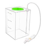 Aquarium Choice Acryli Made Liquid Storage Bucket Dosing Pump Reservoir Container (4.25 * 4.25 * 6.5 Inch;1500ml/1.5L（Green Version)