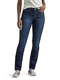 Lee Women's Regular Fit Straight Leg Jean, Nightshade, 10 Petite