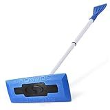 Snow Joe 18" Telescoping Snow Broom & Ice Scraper for Car Windows, No-Scratch Foam Brush - Long and Extendable Ice Removal Tool for Window and Windshield - Automotive Cleaning Accessories, SJBLZD