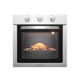 Empava Built-In Electric Single Wall Oven 24 inch, 2.5 Cu. ft. Capacity 4 Cooking Modes, Knob Control, 2950 Watts, Stainless Steel