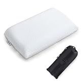 Vekkia Travel Pillow, Memory Foam Pillow Compressible Camping Pillow with Washable Cover,Ergonomic Supportive Pillow for Sleeping Ideal for Adults Kids Travel, Hiking, Airplane and Car-S