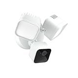 Blink Wired Floodlight Camera, Smart security camera, 2600 lumens, HD live view, enhanced motion detection, built-in siren, Works with Alexa, 1 camera (White)