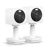 WYZE Cam OG Indoor/Outdoor 1080p Wi-Fi Smart Home Security Camera with Color Night Vision, Wired, Motion Detection, 2-Way Audio, Compatible with Alexa & Google, White (2-Pack), Free Expert Setup