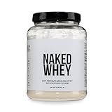 NAKED Whey 2LB 100% Grass Fed Whey Protein Powder - Only 1 Ingredient, Unflavored Whey Protein, NSF Certified, Undenatured, Gluten Free, Soy Free, No GMOs, No Preservatives
